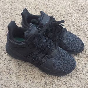 Black Adidas EQTs. Brand new only worn once.